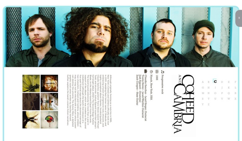 Coheed and Cambria Publication Layout Design